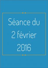 Ordre du jour - 2 février 2016