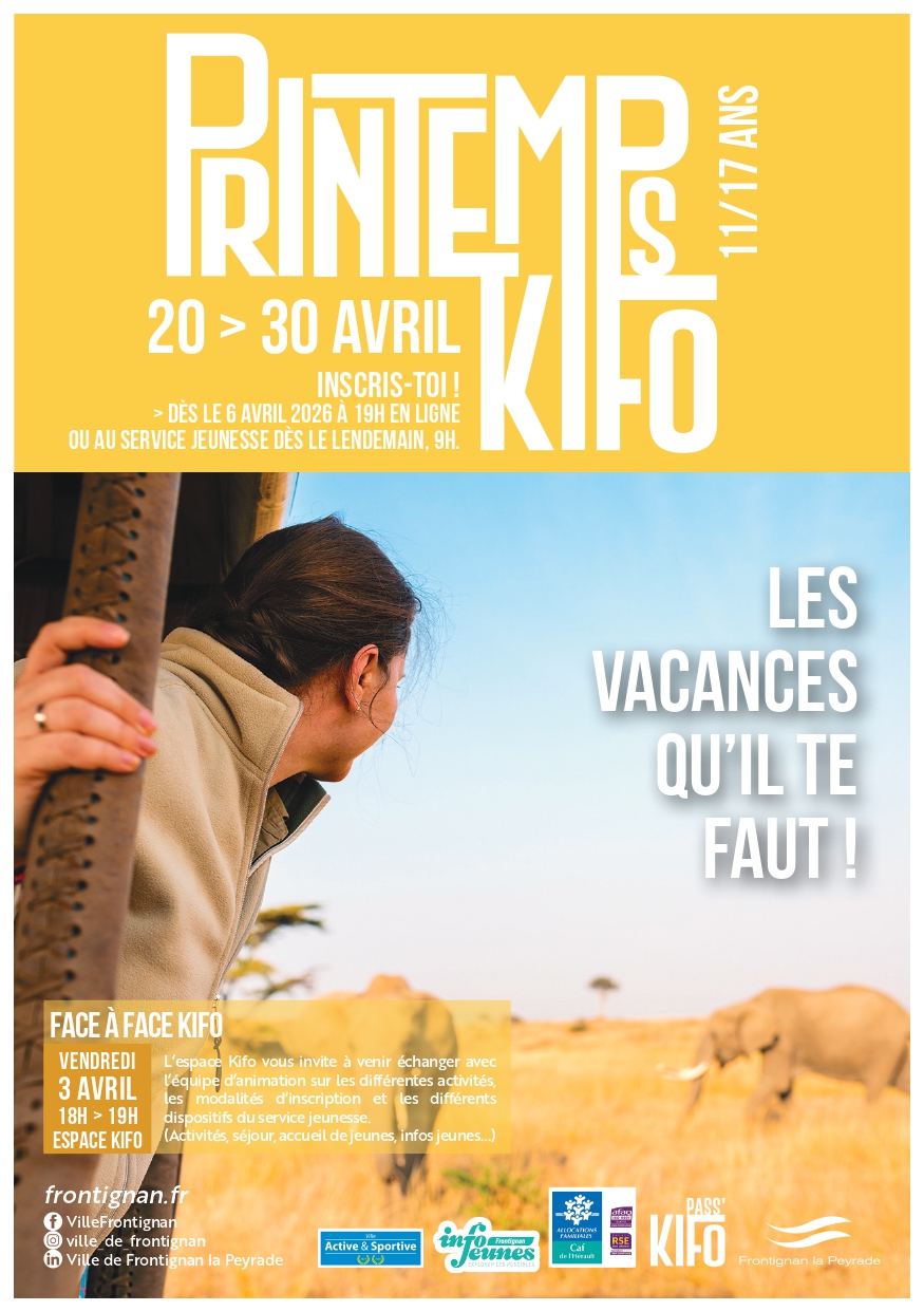 Kifo Vacances Kifo avril 2026 - Programme - Frontignan la Peyrade